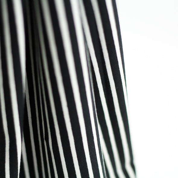 Fairtrade biojersey Stripe classique noir / blanc