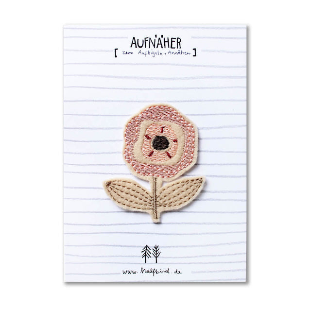 Écusson thermocollant « Coquelicot pastel »