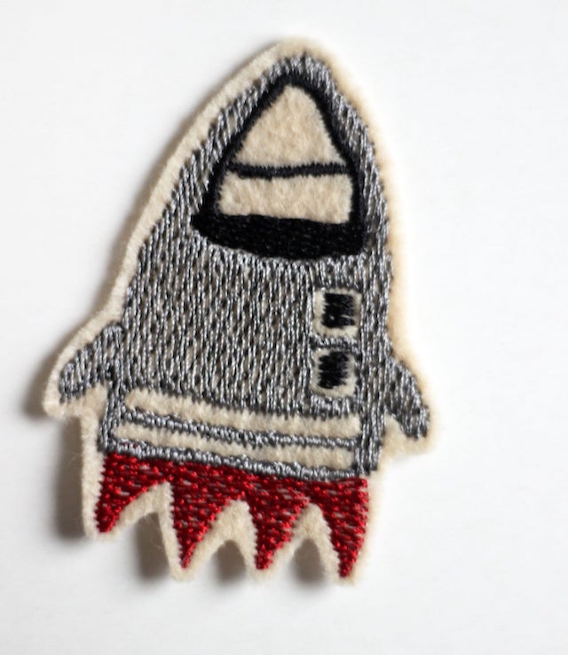 Écusson thermocollant « Gris fusée »