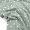 Fairtrade Bio Rib Jersey Hearts sage