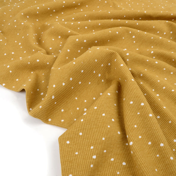 Bio Rib Jersey Tupfen curry