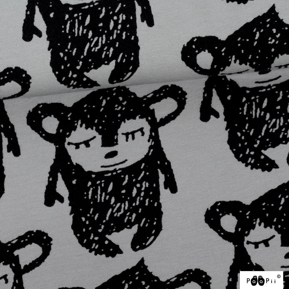 Fairtrade Bio French Terry Hippu grau