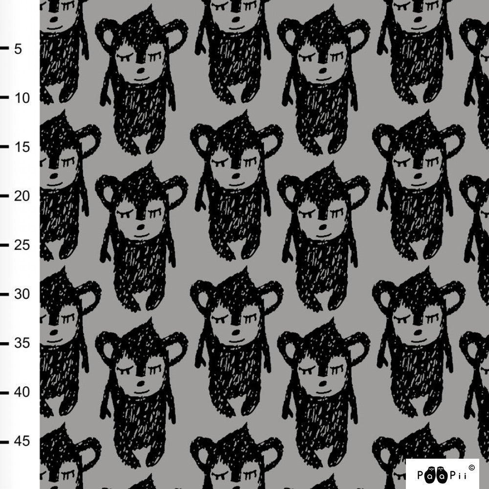 Fairtrade Bio French Terry Hippu grau