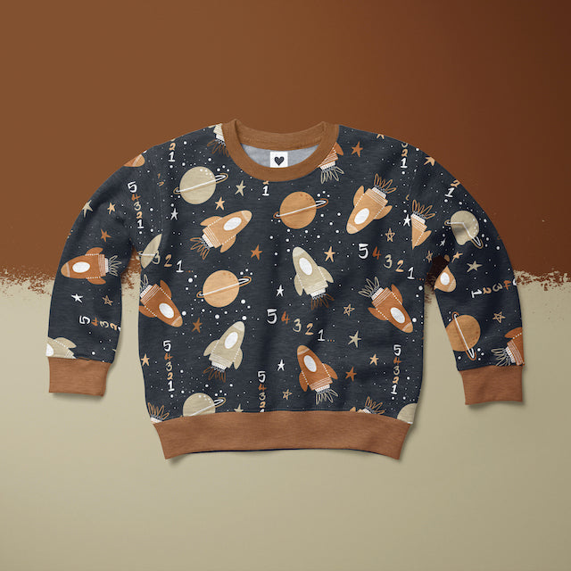 Reststück 42cm - Fairtrade Biojersey Rockets camel (GOTS)