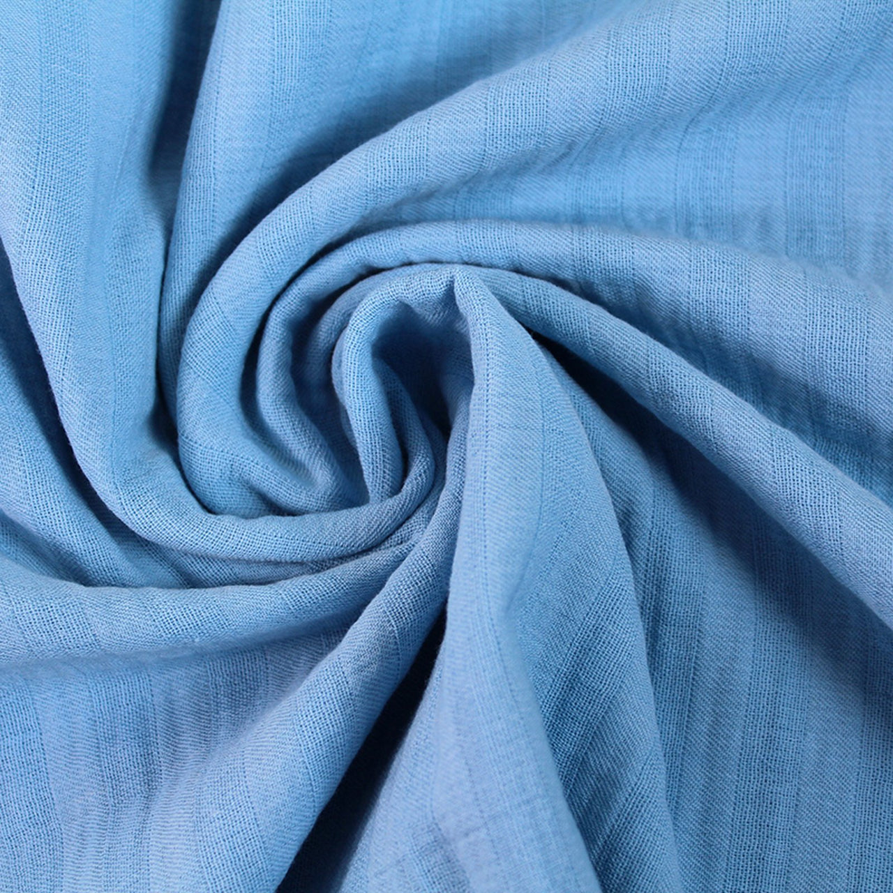 mousseline de coton biologique Fairtrade, bleu clair (GOTS)