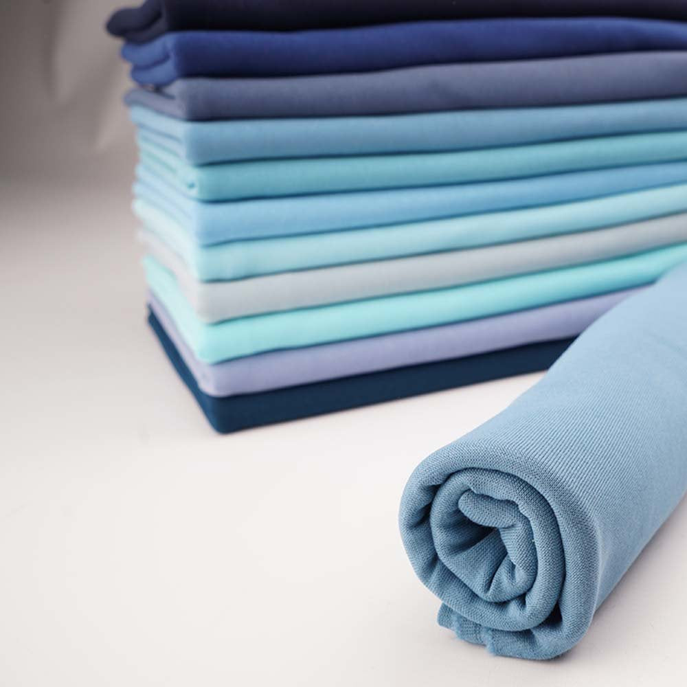 Poignets en coton bio Fairtrade bleu maison de plage (GOTS)