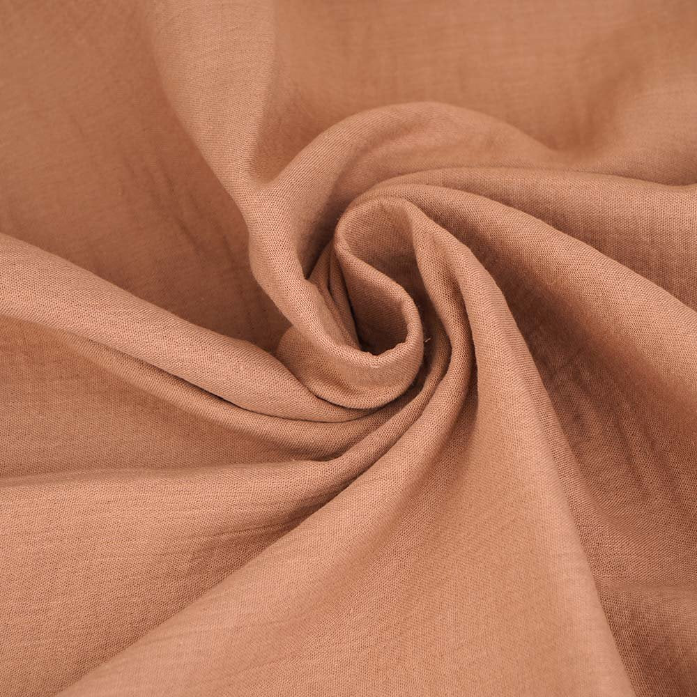 mousseline de coton biologique équitable café au lait (GOTS)