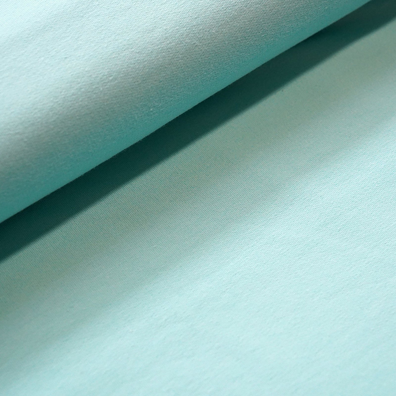 Fairtrade Organic French Terry uni Aqua (GOTS)