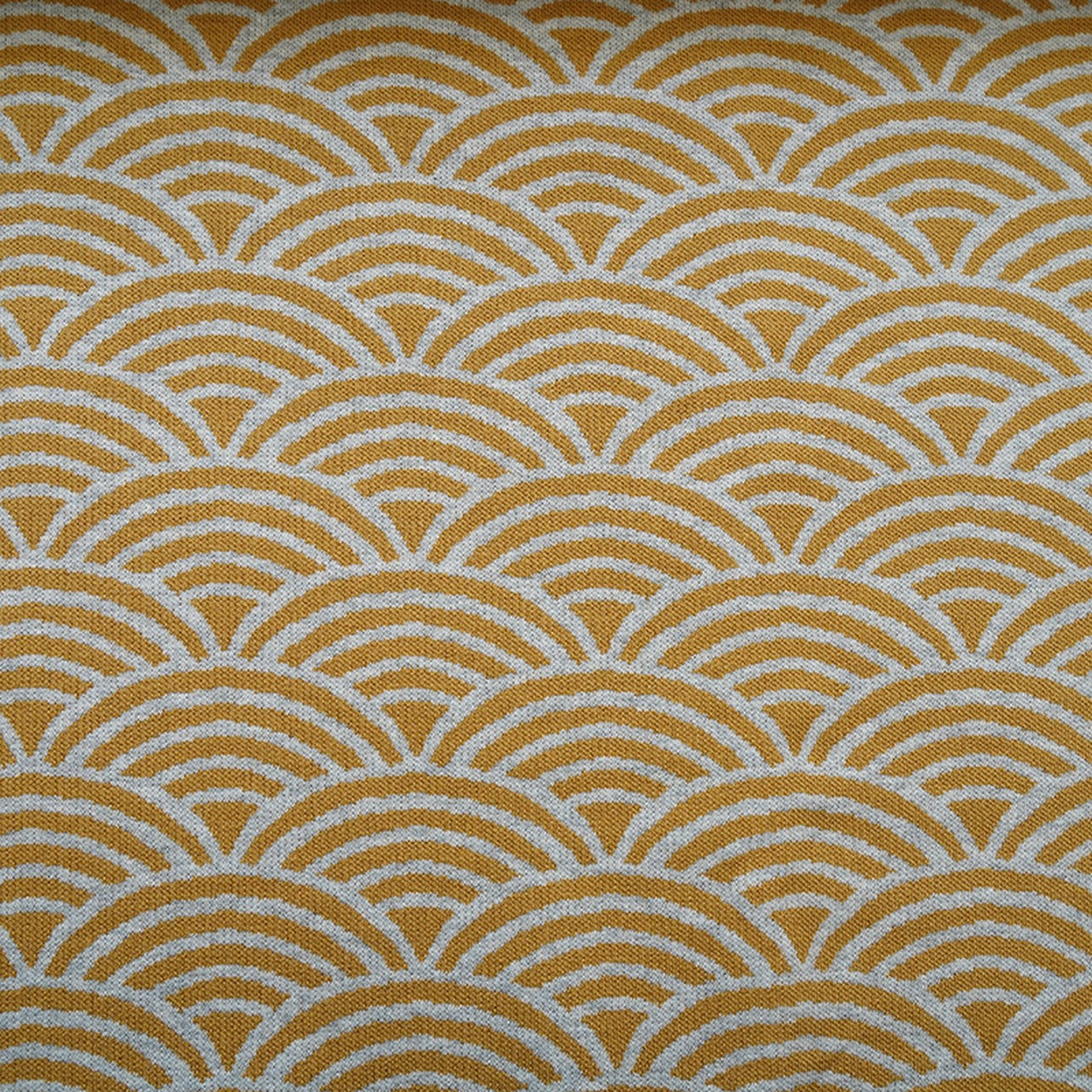 Fairtrade Bio Jacquard Regenbogen Curry Nevis (GOTS)