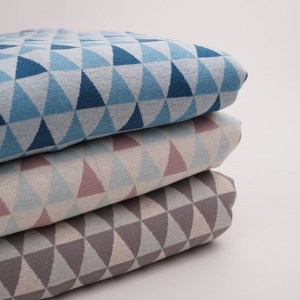 Fairtrade Bio Jacquard Dreiecke Grau (GOTS)