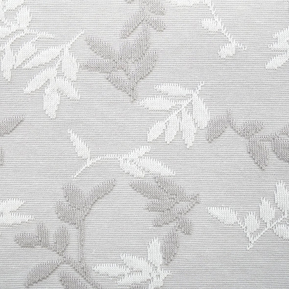 Fairtrade Jacquard Relief Shiny Leaves Platin