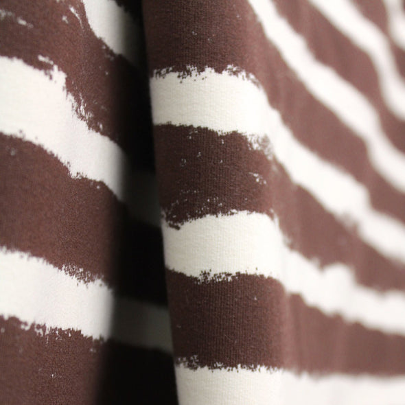 Fairtrade Bio Sweat Mellow Stripes Chocolat