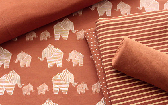 Fairtrade Biojersey - Elephant karamell (GOTS)