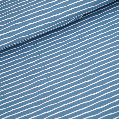 Fairtrade Biojersey Stripes Bonnes Vibes Beach House Bleu