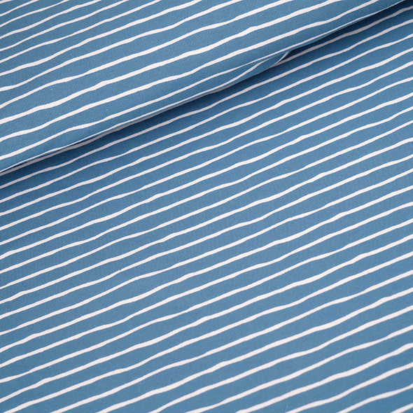 Fairtrade Biojersey Stripes Bonnes Vibes Beach House Bleu