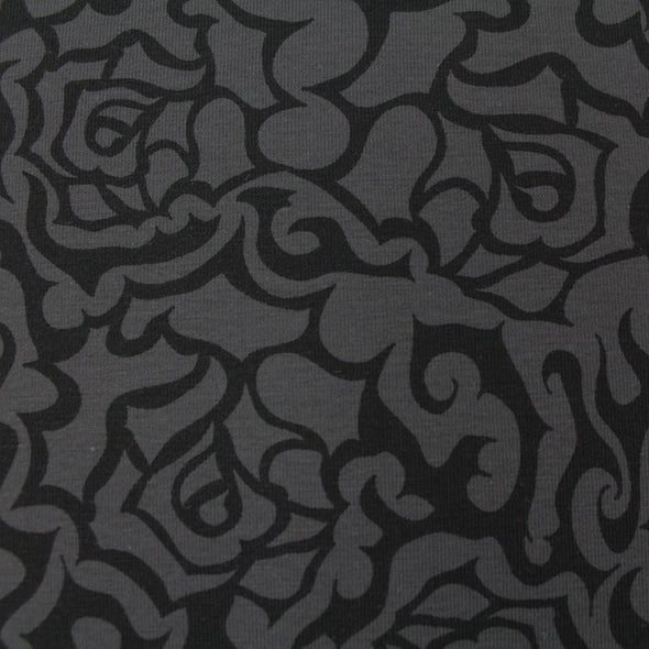 Fairtrade Biojersey - Roses gothiques