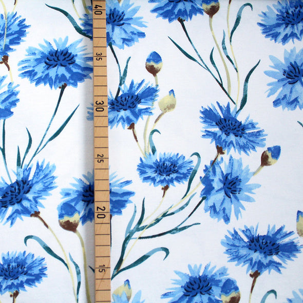 Fairtrade Biojersey Kornblumen