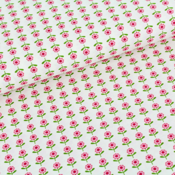 Fairtrade Biojersey Laniflower Blanc
