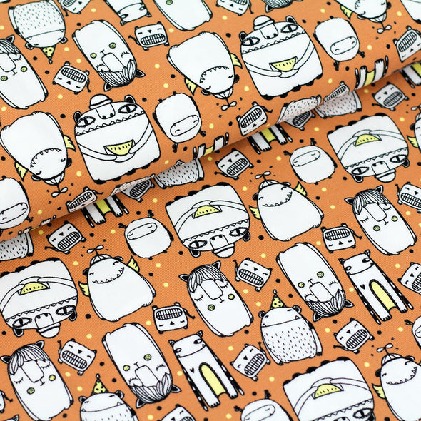 Fairtrade Biojersey Monstermania Karamell