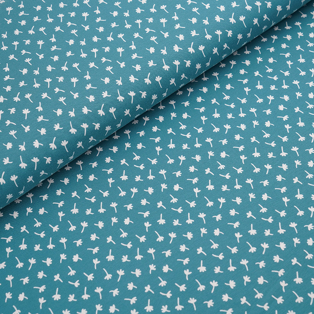 Reststück 43 cm - Fairtrade Biojersey Retro Mini Everglade