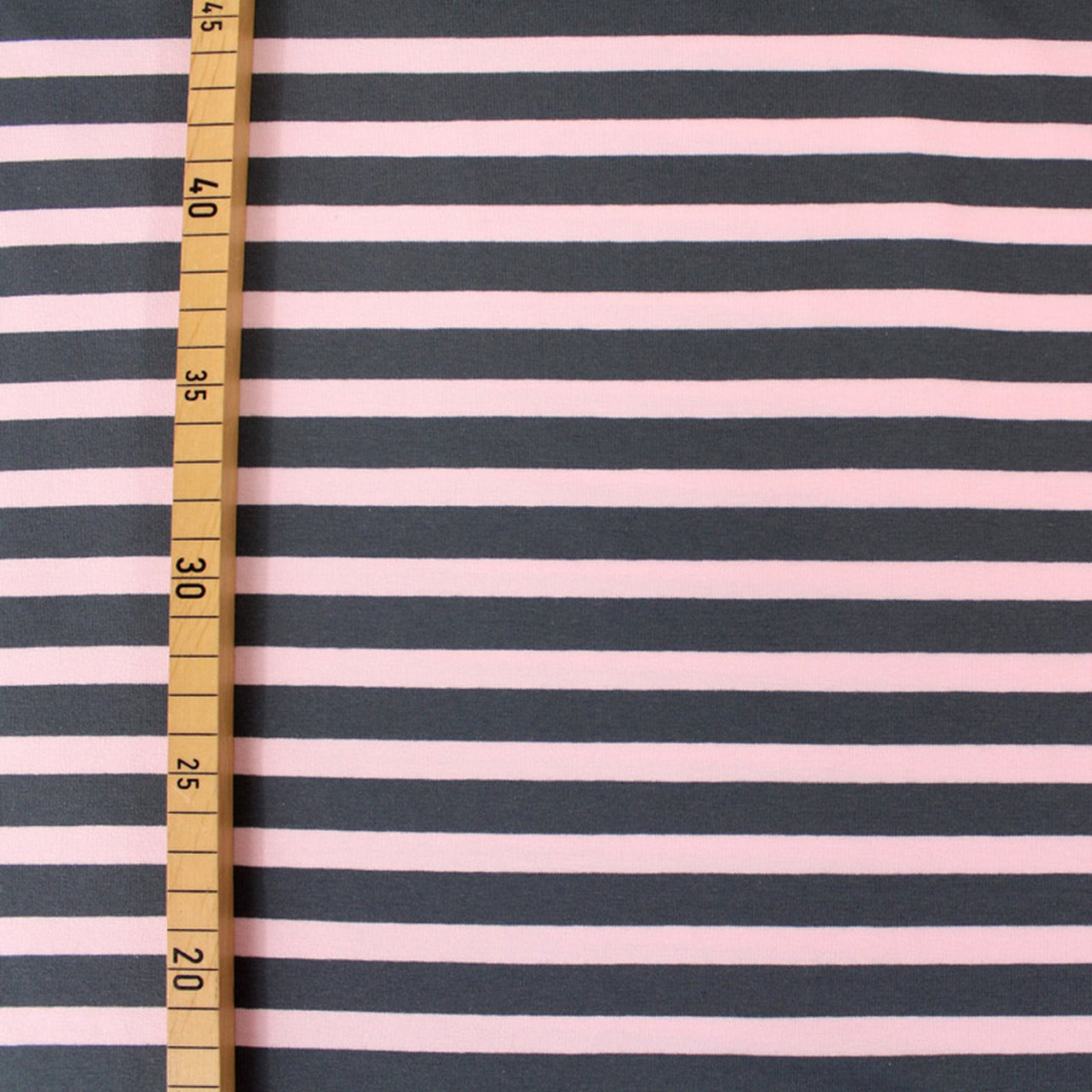 Fairtrade Biojersey Streifen Selection Zartrosa-Dunkelgrau