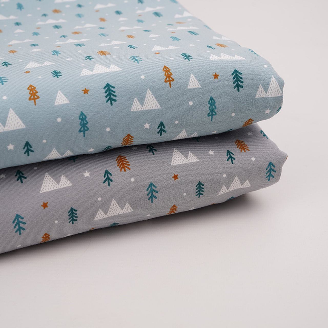 Fairtrade Biojersey Winterwald grau