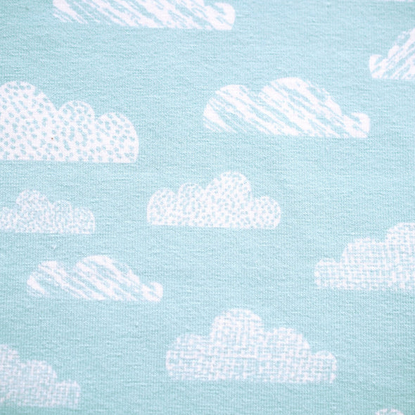 Fairtrade Biojersey Wolken Babyblau