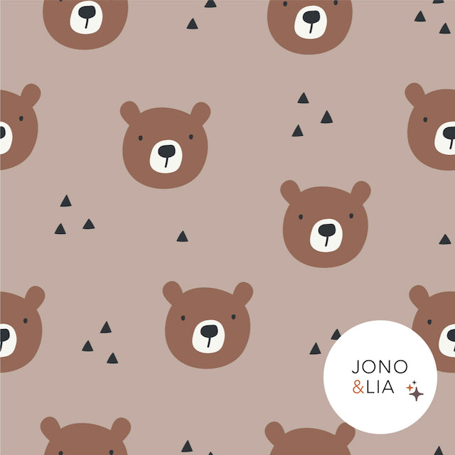 Jersey bio Fairtrade avec ours brun (GOTS)