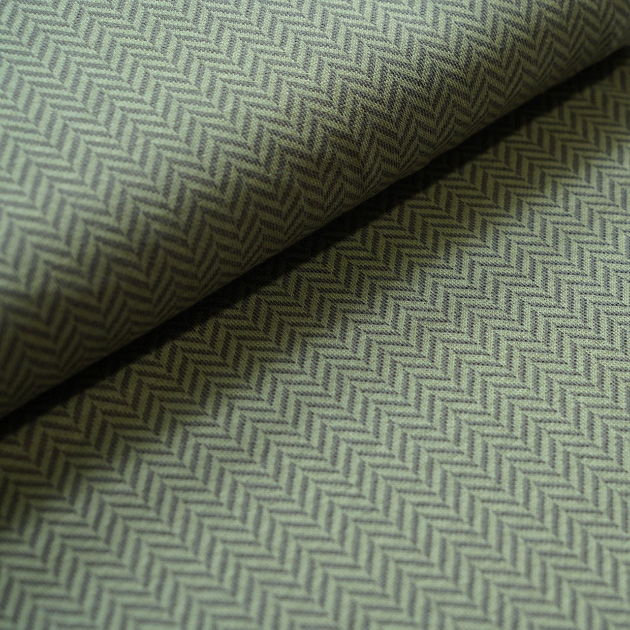 Fairtrade Bio Jacquard Fischgrät Moos (GOTS)