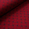 Fairtrade Bio Jacquard Motif tressé Cerise