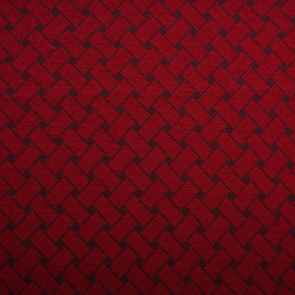 Fairtrade Bio Jacquard Motif tressé Cerise