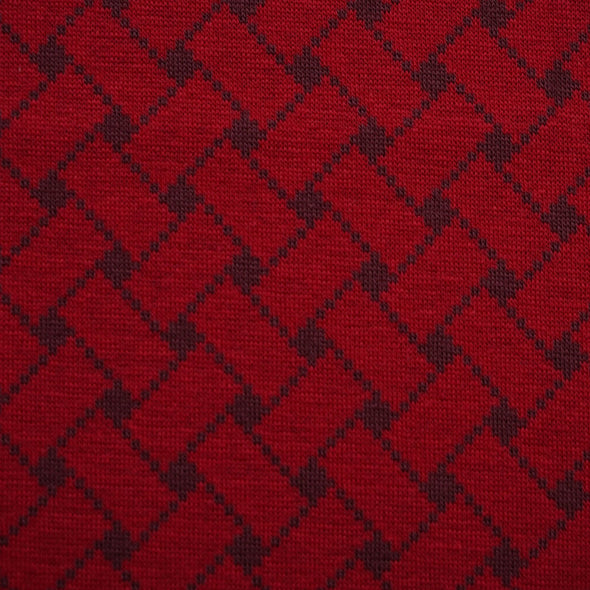 Fairtrade Bio Jacquard Motif tressé Cerise