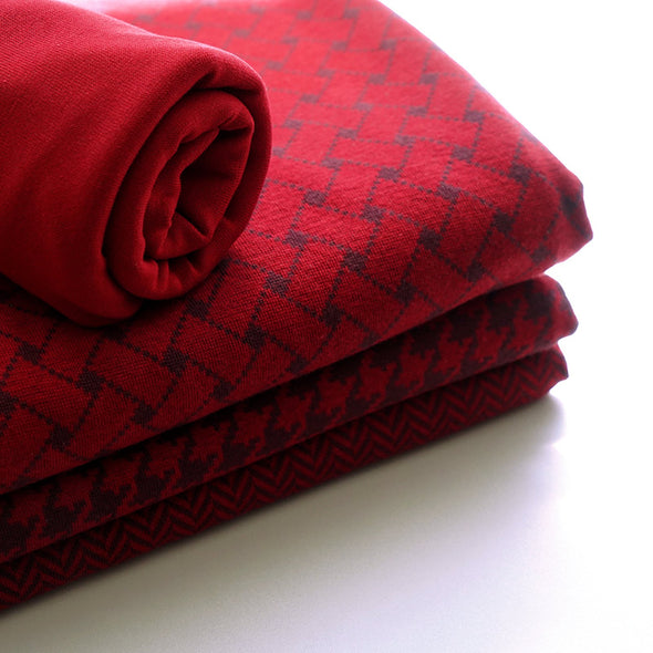 Fairtrade Bio Jacquard Motif tressé Cerise