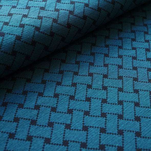 Fairtrade Bio Jacquard Motif tressé Petrol