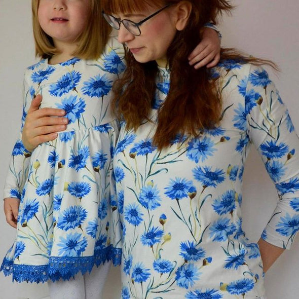 Fairtrade Biojersey Kornblumen