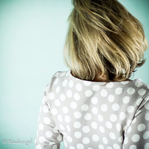 Fairtrade Bio Sweat Mellow Dots Steindrau